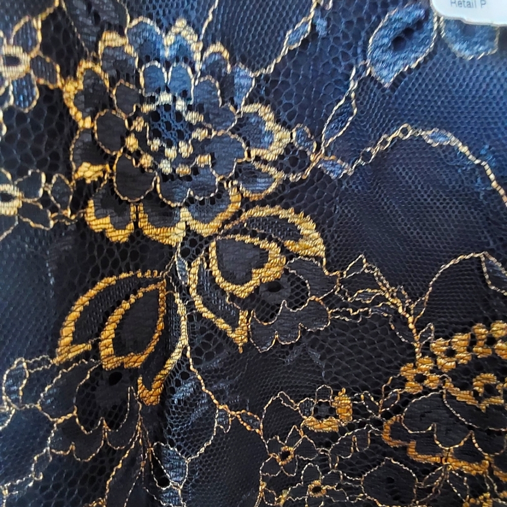 Ralph Lauren gold and black lace shell nwt - Picture 2 of 5